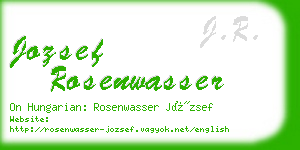 jozsef rosenwasser business card